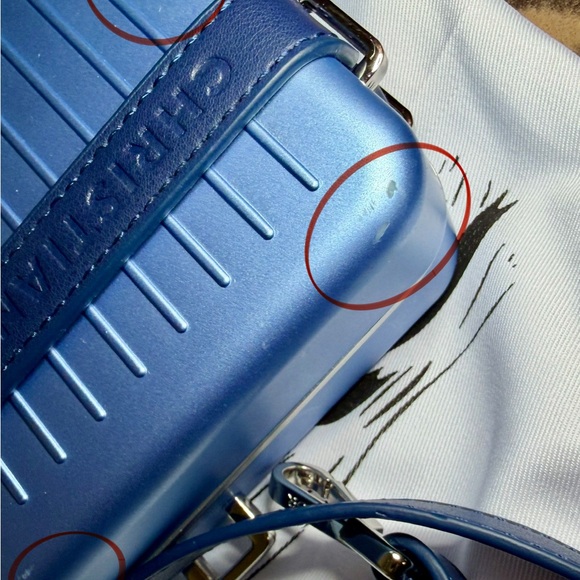 D.I.O.R Rimowa Metallic Blue Bag Wallet with Strap - Picture 2 of 13